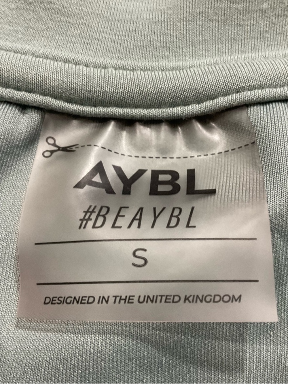 AYBL Cropped Sweatshirt Womens Small Green Athleisure Gym Pullover - Picture 11 of 12